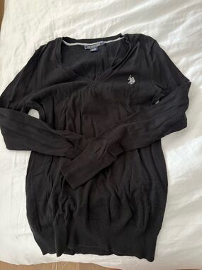 U.S. Polo Assn. Black V-Neck Sweater